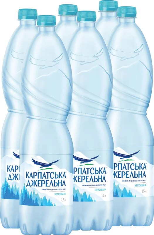 Вода Карпатська Джерельна негазована 1,5 л х 6 шт.
