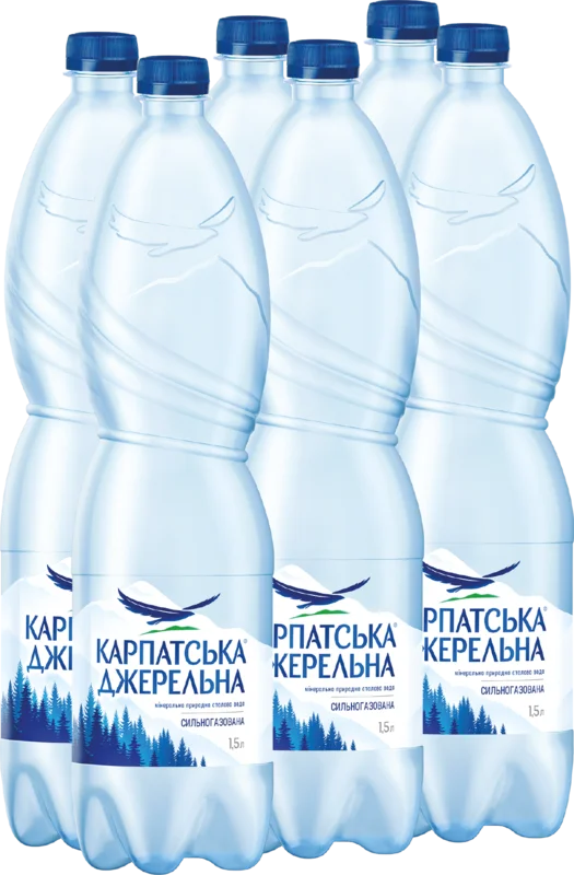 Вода Карпатська Джерельна газована 1,5 л х 6 шт.