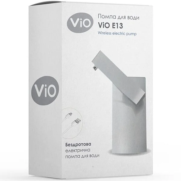 ViO E13, Електрична помпа USB, з ручкою для подачі води, біла